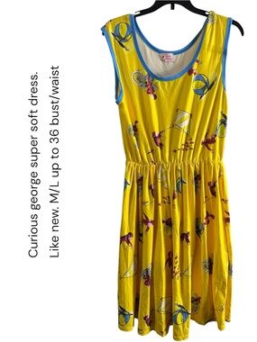 Yellow whimsical curious george    Dress